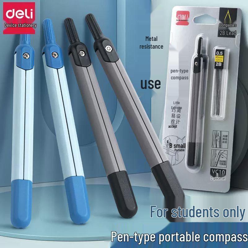 Deli VC10 Zinc Alloy Compass & 0.5mm 2B Mechanical Pencil Set for Students 175 x 75.6 x 13 mm
Deli VC10 Zinc Alloy Compass & 0.5mm 2B Mechanical Pencil Set for Students 175 x 75.6 x 13 mm