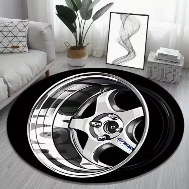 Racing Car Tire Mat Floor Mat with Realistic Tire Living Room Bedroom Office Decor Living Room MatDecorative Floor Mat Mat Car 60cmx60cm
Racing Car Tire Mat Floor Mat with Realistic Tire Living Room Bedroom Office Decor Living Room MatDecorative Floor Mat Mat Car 60cmx60cm