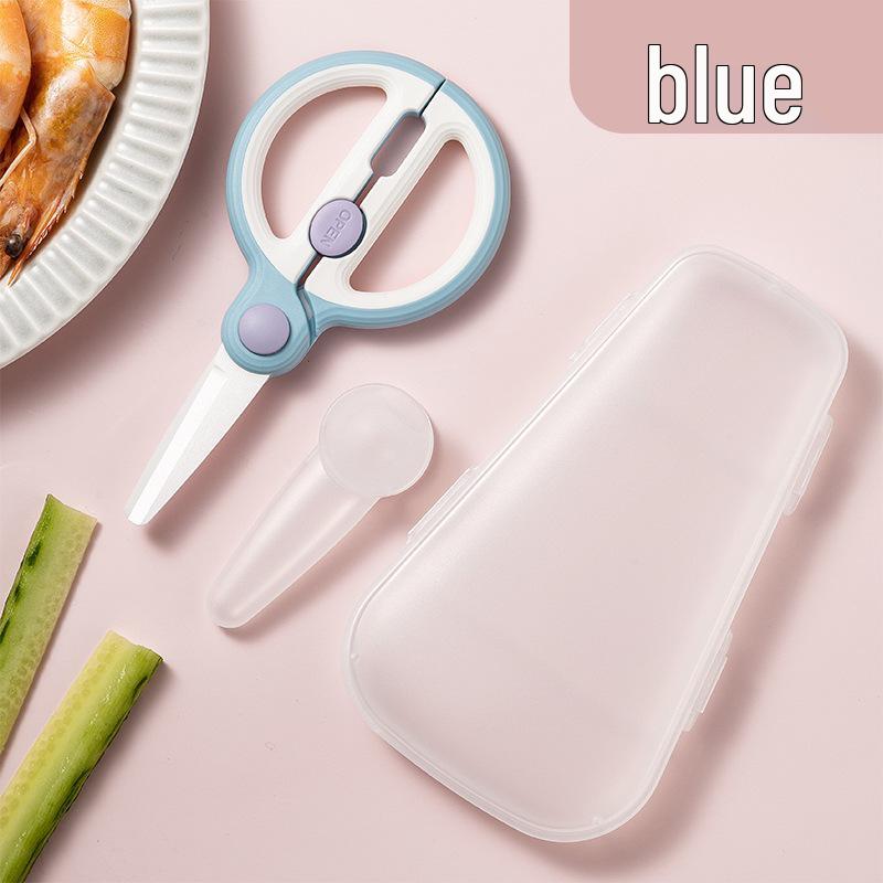 Портативные керамические ножницы для резки мяса и измельчения пищи - Идеальны для младенцев, детей и пожилых людей при приготовлении на пару и варке.