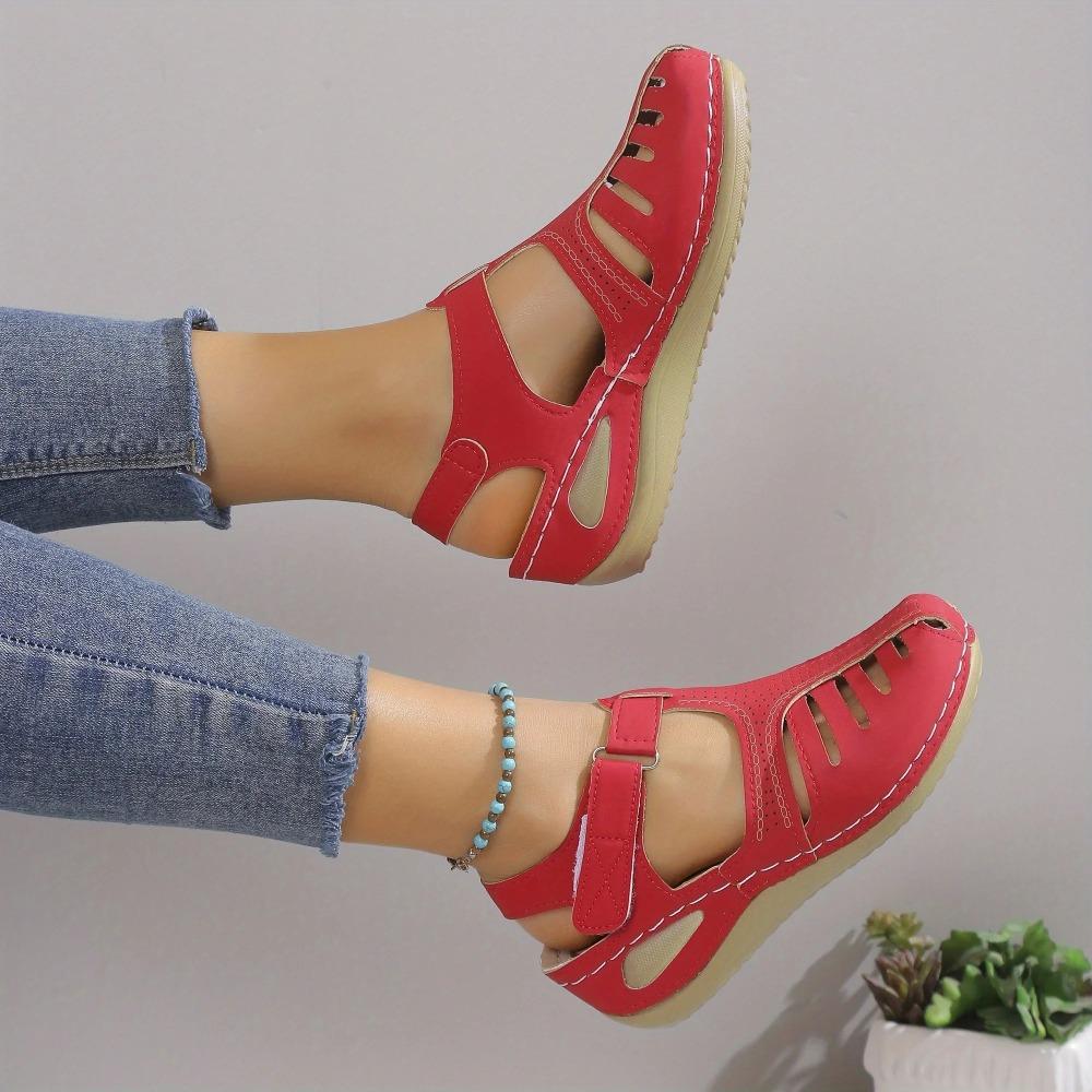 Fashionable Womens Wedge Sandals Comfortable Platform Heels with Secure Ankle Straps Durable Solid for Stylish Summer Footwear 42 червоний
Fashionable Womens Wedge Sandals Comfortable Platform Heels with Secure Ankle Straps Durable Solid for Stylish Summer Footwear 42 червоний