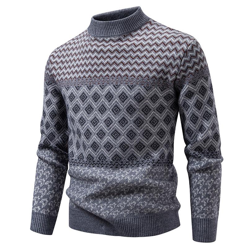 Autumn Winter Vintage Knitted Sweater Men Fashion Jacquard Mock Neck Knit Pullovers Warm Knitwear 4XL
Autumn Winter Vintage Knitted Sweater Men Fashion Jacquard Mock Neck Knit Pullovers Warm Knitwear 4XL