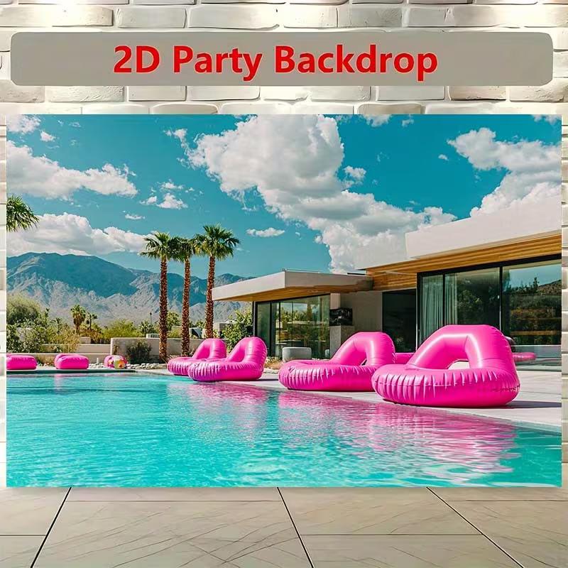 2D Summer Pool Party Backdrop - Pink Inflatable Floats Photography Background for Party 47.2x31.5inch/120*80cm
2D Summer Pool Party Backdrop - Pink Inflatable Floats Photography Background for Party 47.2x31.5inch/120*80cm