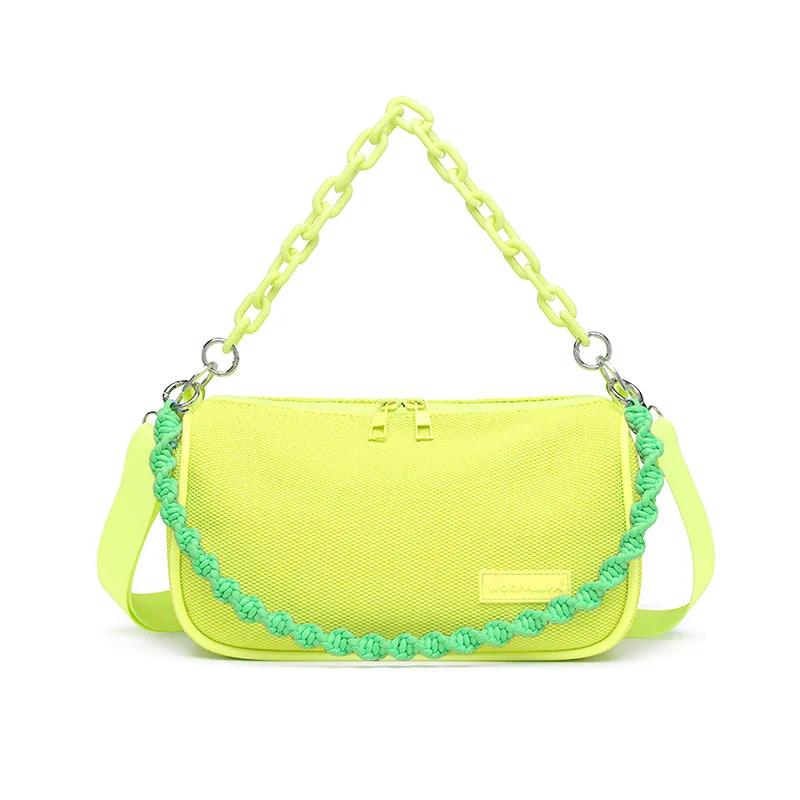 Texture Shoulder Bag Zipper Crossbody Bag Fashion Chain Mesh Fluorescent Color Handbags 2022 Fashion New Rope Chain Shoulder Bag
Texture Shoulder Bag Zipper Crossbody Bag Fashion Chain Mesh Fluorescent Color Handbags 2022 Fashion New Rope Chain Shoulder Bag