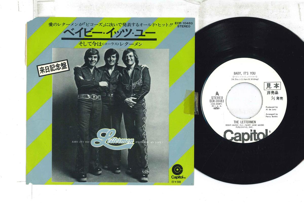 7inch Record LETTERMEN Baby Its You What Now My Love ECR10483PROMO CAPITOL Japan Rock Used
7inch Record LETTERMEN Baby Its You What Now My Love ECR10483PROMO CAPITOL Japan Rock Used