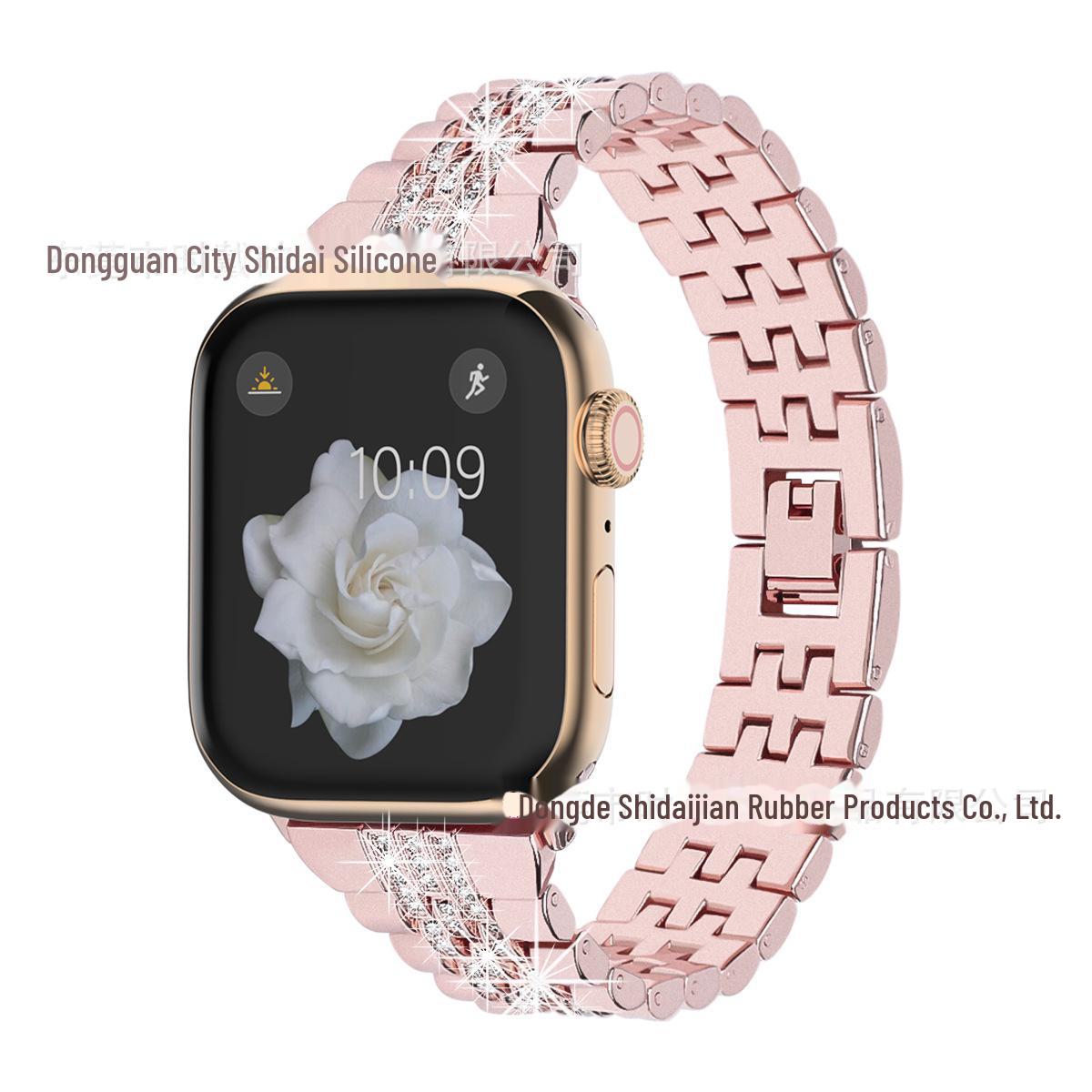 Сумісний металевий ремінець з діамантами для Apple Watch 8/7/6/SE/Ultra
Сумісний металевий ремінець з діамантами для Apple Watch 8/7/6/SE/Ultra