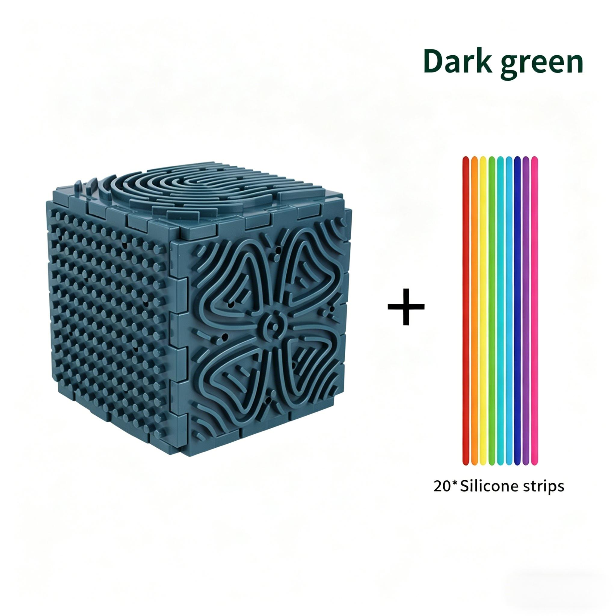 Children s 3D Stereo Decompression Cube Silicone Sensory Toy, Baby Concentration Training Educational Building Blocks, Early Education Han темно-зелений колір
Children s 3D Stereo Decompression Cube Silicone Sensory Toy, Baby Concentration Training Educational Building Blocks, Early Education Han темно-зелений колір