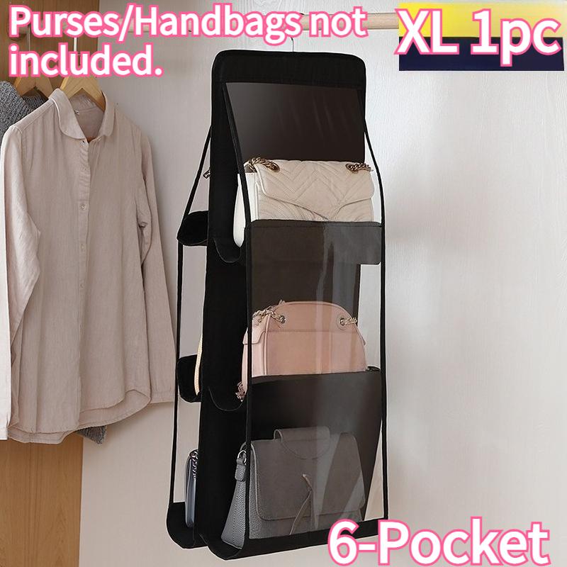 The TopChristmas Gift-6/8-Slot Hanging Purse OrganizerDouble-SidedClearClosetStorageBagtoSave Space & Protect from Dust (1-Pack)
The TopChristmas Gift-6/8-Slot Hanging Purse OrganizerDouble-SidedClearClosetStorageBagtoSave Space & Protect from Dust (1-Pack)
