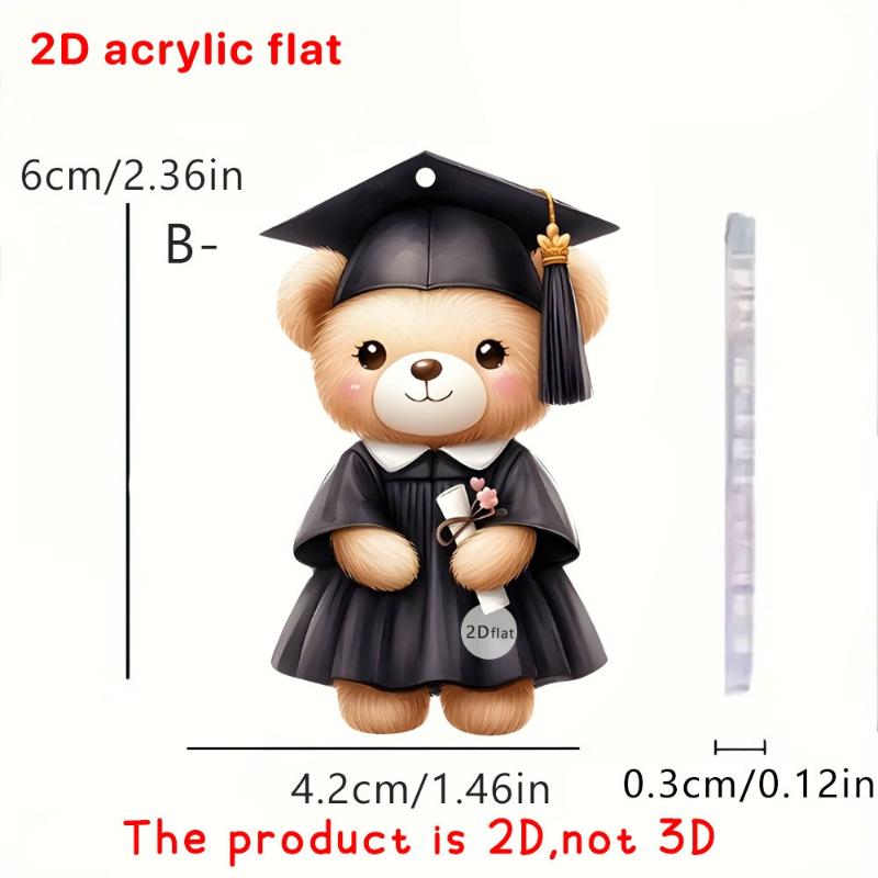 New Creative Graduation Season Bear 2D Acrylic Pendant
New Creative Graduation Season Bear 2D Acrylic Pendant
