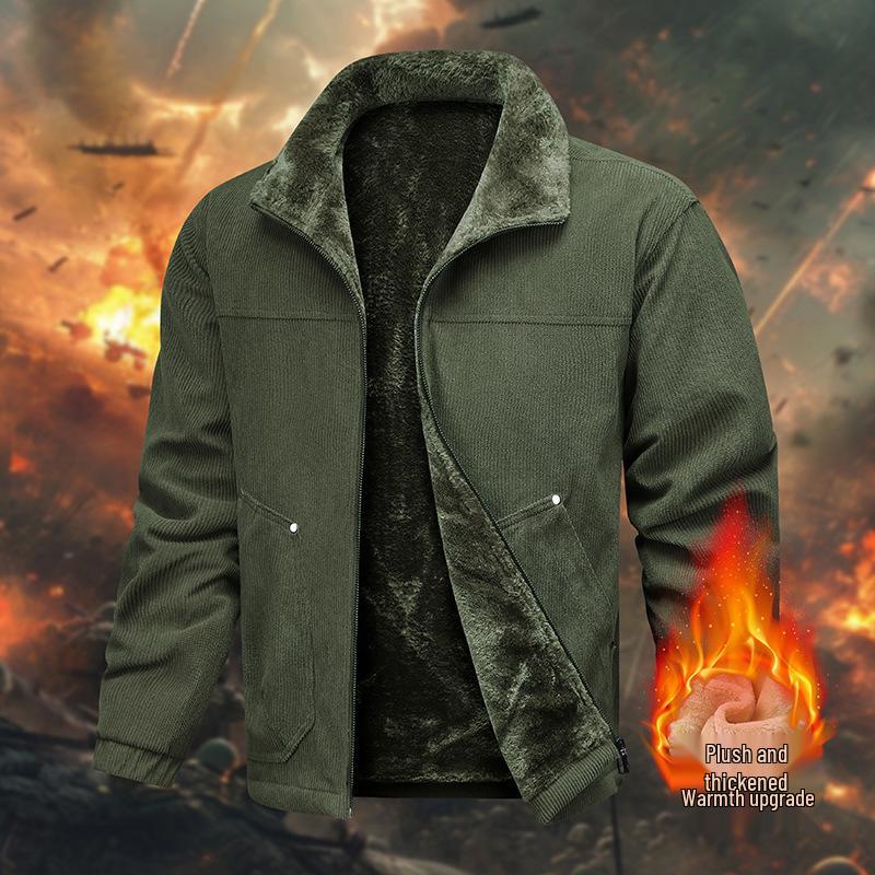 Men s Retro Corduroy Lambswool Lapel Jacket - Thickened and Fashionable 5XL армія зелений колір
Men s Retro Corduroy Lambswool Lapel Jacket - Thickened and Fashionable 5XL армія зелений колір