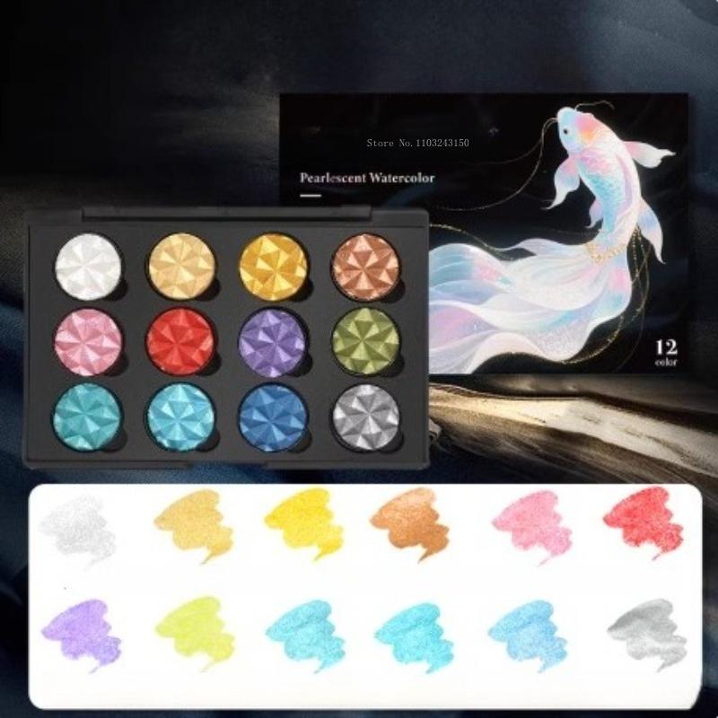 28 Colors Pearlescent Watercolor Paint Set Art Supplies Student Art Dyeing Card English Calligraphy Flower Dyeing Water Color (as the picture,box set)
28 Colors Pearlescent Watercolor Paint Set Art Supplies Student Art Dyeing Card English Calligraphy Flower Dyeing Water Color (as the picture,box set)