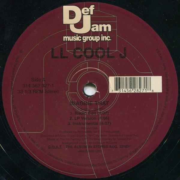 12inch Record LL COOL J - Imagine That / LL Cool J 3145628271 Def Jam Recordi 2000 US Rap & Hip-Hop/R&B Used
12inch Record LL COOL J - Imagine That / LL Cool J 3145628271 Def Jam Recordi 2000 US Rap & Hip-Hop/R&B Used