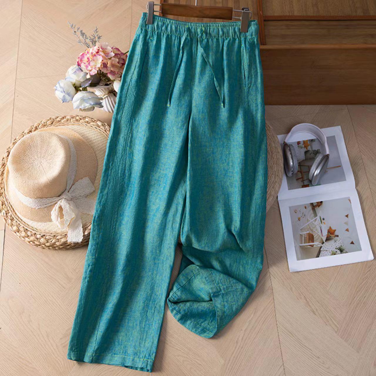 Women s Elastic Waist Hemp Straight-Leg Pants - Light Luxury, Retro, Artistic Commuter Wear M (110-130 lbs) изумрудный/зелёный
Women s Elastic Waist Hemp Straight-Leg Pants - Light Luxury, Retro, Artistic Commuter Wear M (110-130 lbs) изумрудный/зелёный