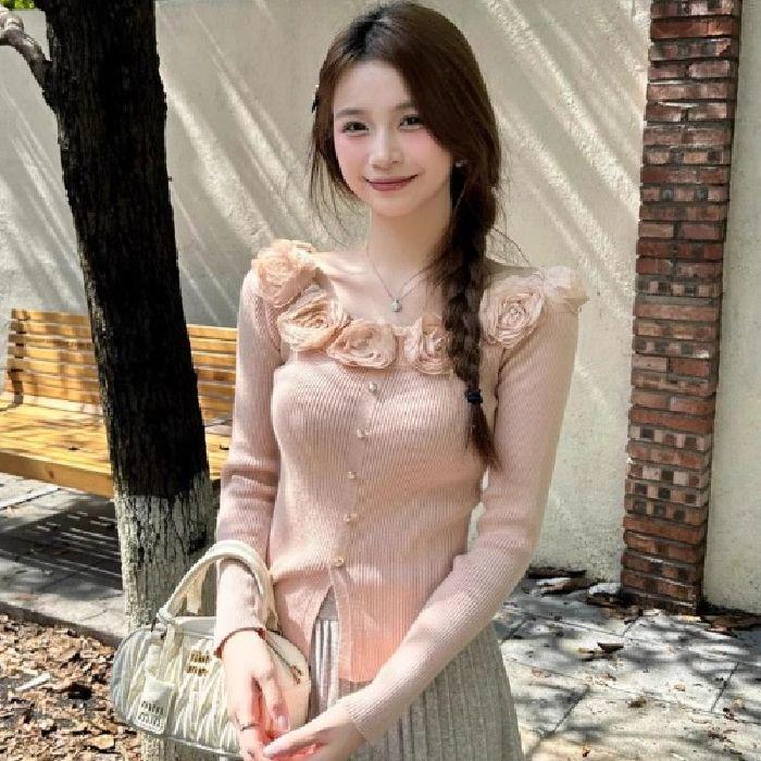 Французский 3D вязаный свитер с открытыми плечами и длинными рукавами с цветочным узором для осени-зимы One Size розовый
Французский 3D вязаный свитер с открытыми плечами и длинными рукавами с цветочным узором для осени-зимы One Size розовый