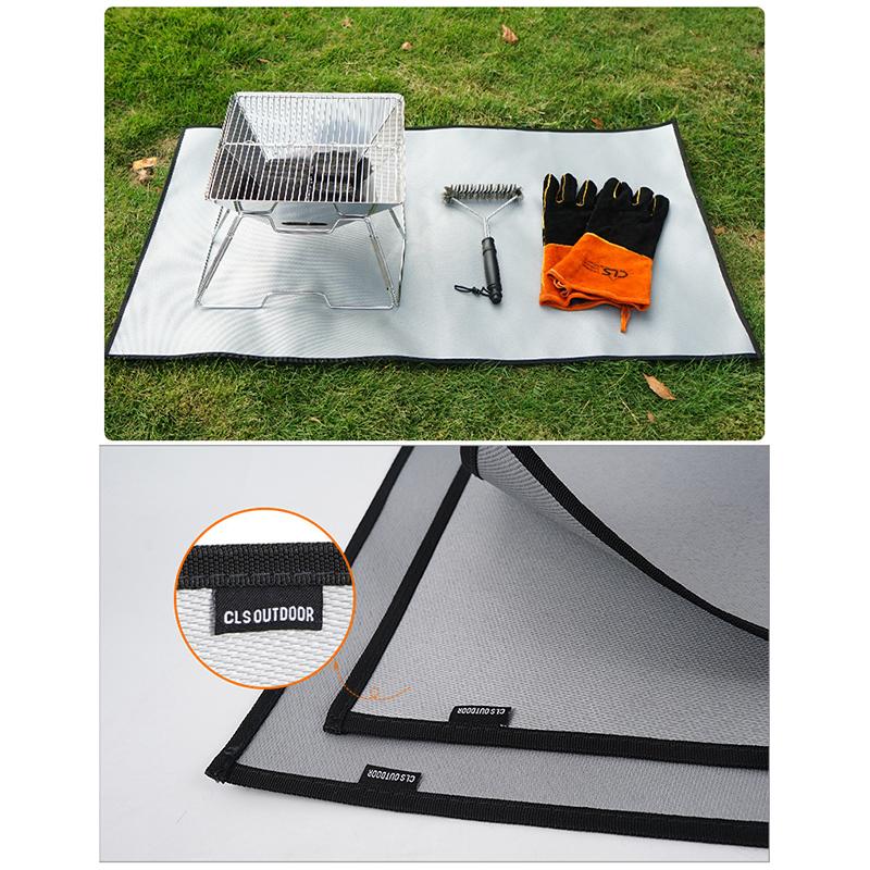 CLS Picnic Barbecue Fireproof Cloth Flame Retardant Silicone Coating Fiberglass Heat Insulation Pad, Size M, 60x53cm
CLS Picnic Barbecue Fireproof Cloth Flame Retardant Silicone Coating Fiberglass Heat Insulation Pad, Size M, 60x53cm