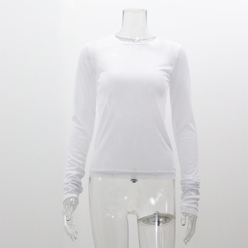 2024 Cross-Border Autumn New Slim-Fit Blouse for Women, Thin and Slightly Sheer, with a High-End Feel, Round Neck, Slim Fit, Long Sleeves White S
2024 Cross-Border Autumn New Slim-Fit Blouse for Women, Thin and Slightly Sheer, with a High-End Feel, Round Neck, Slim Fit, Long Sleeves White S