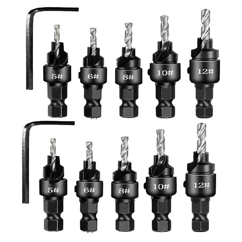 ABJI-2 Setsx5pcs Countersunk Drill Hexagonal Handle Steel Hole Opener Set Wood Taper Hole Integrated Drill Bit срібний
ABJI-2 Setsx5pcs Countersunk Drill Hexagonal Handle Steel Hole Opener Set Wood Taper Hole Integrated Drill Bit срібний