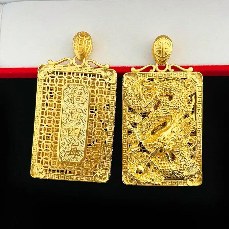 Simple 18K Gold Embossed Hollowed Dragon Pendant Necklace Chain Fine Jewelry Clavicle Necklaces for Men Christmas Birthday Gifts
Simple 18K Gold Embossed Hollowed Dragon Pendant Necklace Chain Fine Jewelry Clavicle Necklaces for Men Christmas Birthday Gifts