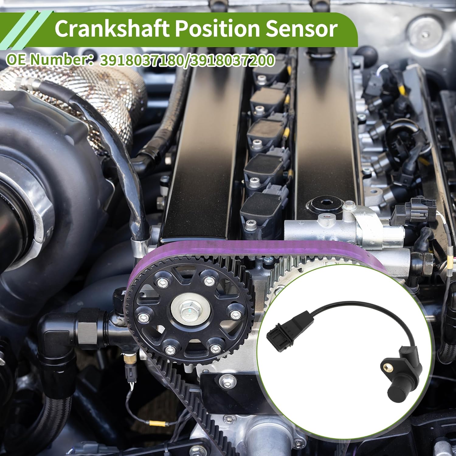 No.3918037180 Crankshaft Position Sensor for Hyundai Santa Fe 2.7L 2001-2006 Sturdy Black Engine Crank CKP Sensor Metal Plastic 1 Pc
No.3918037180 Crankshaft Position Sensor for Hyundai Santa Fe 2.7L 2001-2006 Sturdy Black Engine Crank CKP Sensor Metal Plastic 1 Pc