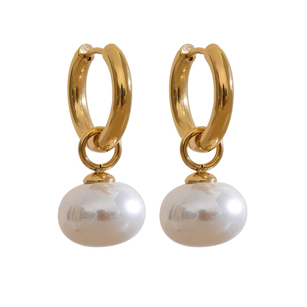 Yhpup High Quality Imitation Pearls Drop Stainless Steel Golden Korean Hoop Earrings Charms Fashion Jewelry Bijoux Femme Gift
Yhpup High Quality Imitation Pearls Drop Stainless Steel Golden Korean Hoop Earrings Charms Fashion Jewelry Bijoux Femme Gift