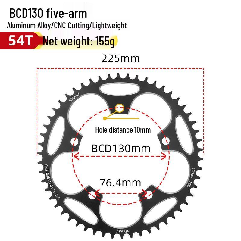 Система шатунов для шоссейного велосипеда с одной звездой: 130BCD, Положительный/Отрицательный Зуб, Размеры 38T-60T
Система шатунов для шоссейного велосипеда с одной звездой: 130BCD, Положительный/Отрицательный Зуб, Размеры 38T-60T