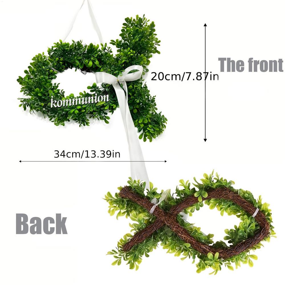 Artificial Fish Shape Boxwood Wreath Faux Evergreen Garland For Front Door Wall Window Unique Creative Nautical Decor Farmhouse
Artificial Fish Shape Boxwood Wreath Faux Evergreen Garland For Front Door Wall Window Unique Creative Nautical Decor Farmhouse
