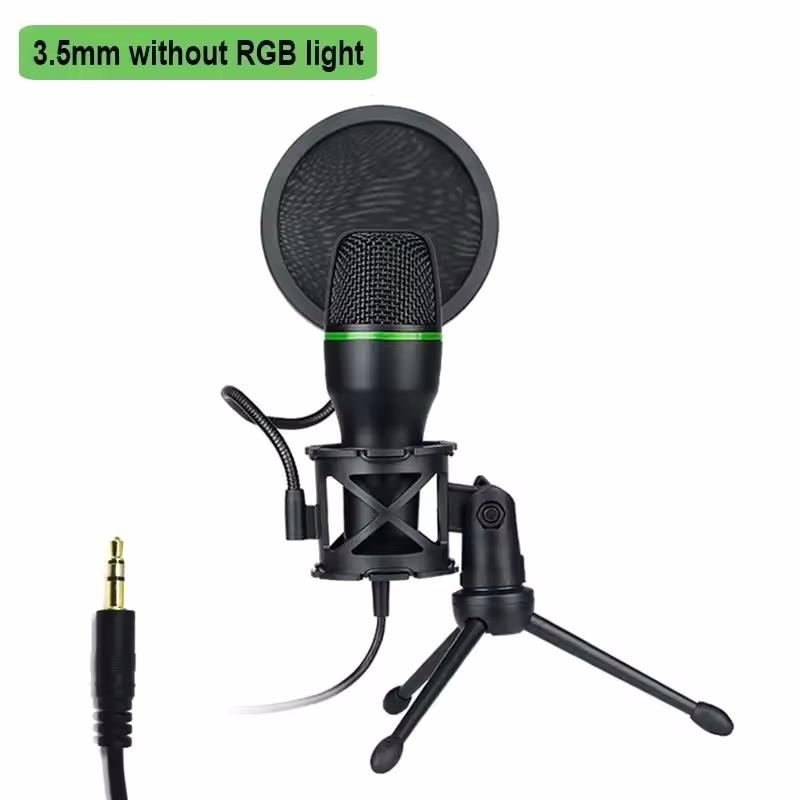 Professional Condenser Microphone For Computer PC Laptop USB Wired Gaming Accessories Kit Sound Live Streaming Podcast Gamer RGB 3.5MM No RGB
Professional Condenser Microphone For Computer PC Laptop USB Wired Gaming Accessories Kit Sound Live Streaming Podcast Gamer RGB 3.5MM No RGB