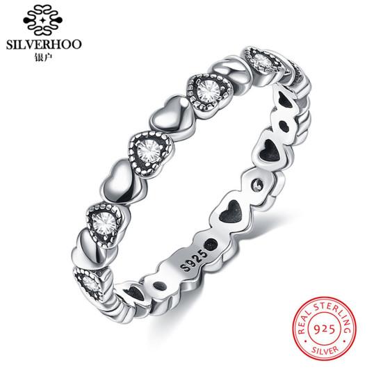 Кольцо SILVERHOO в форме сердца, блестящие ювелирные изделия, модное кольцо с инкрустацией сердца из кубического циркония для улицы
Кольцо SILVERHOO в форме сердца, блестящие ювелирные изделия, модное кольцо с инкрустацией сердца из кубического циркония для улицы