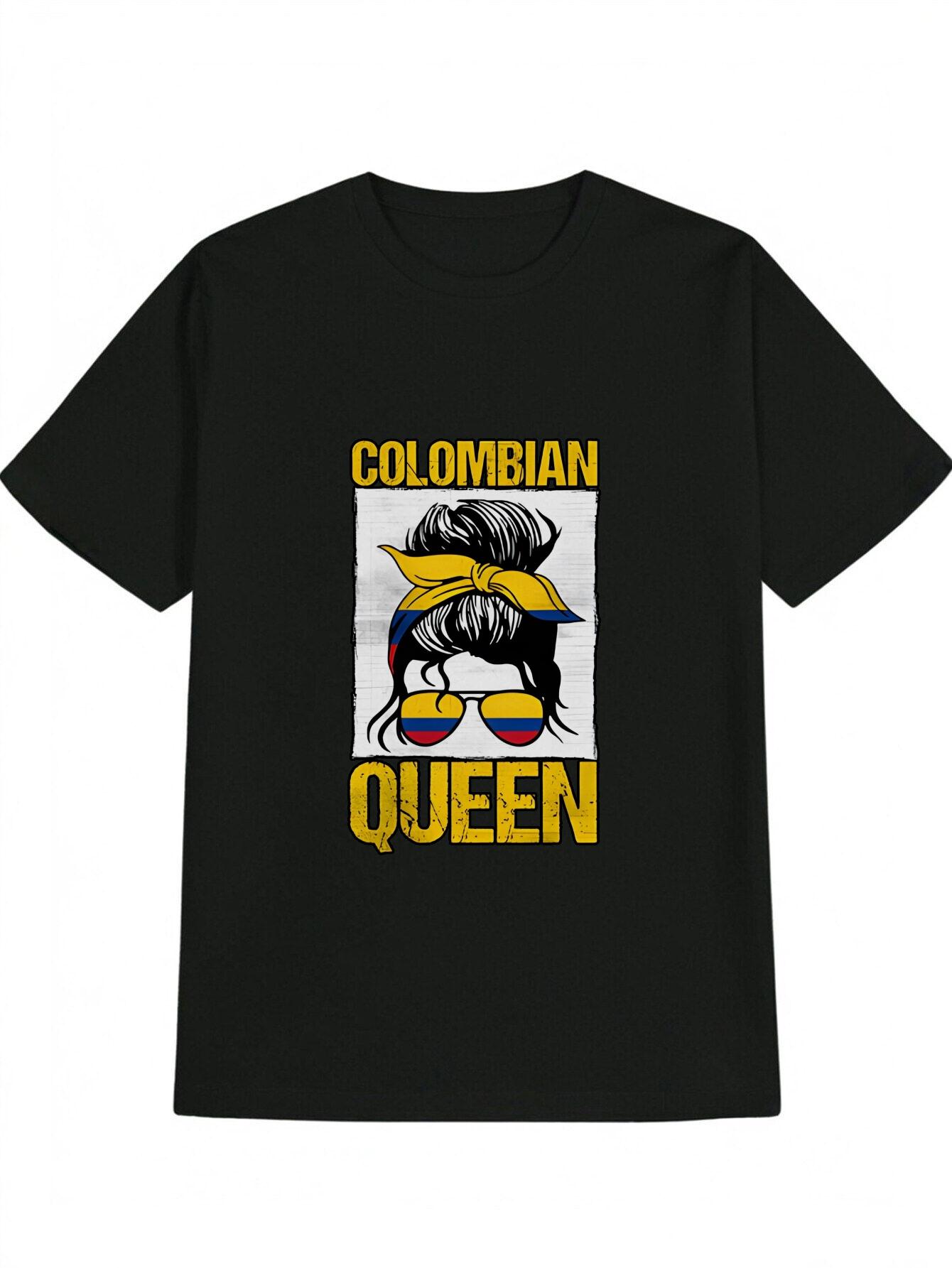 Casual Graphic T-shirt - Colombian Queen Design with Female Portrait & Yellow/Blue Bandana Print XXXXL
Casual Graphic T-shirt - Colombian Queen Design with Female Portrait & Yellow/Blue Bandana Print XXXXL