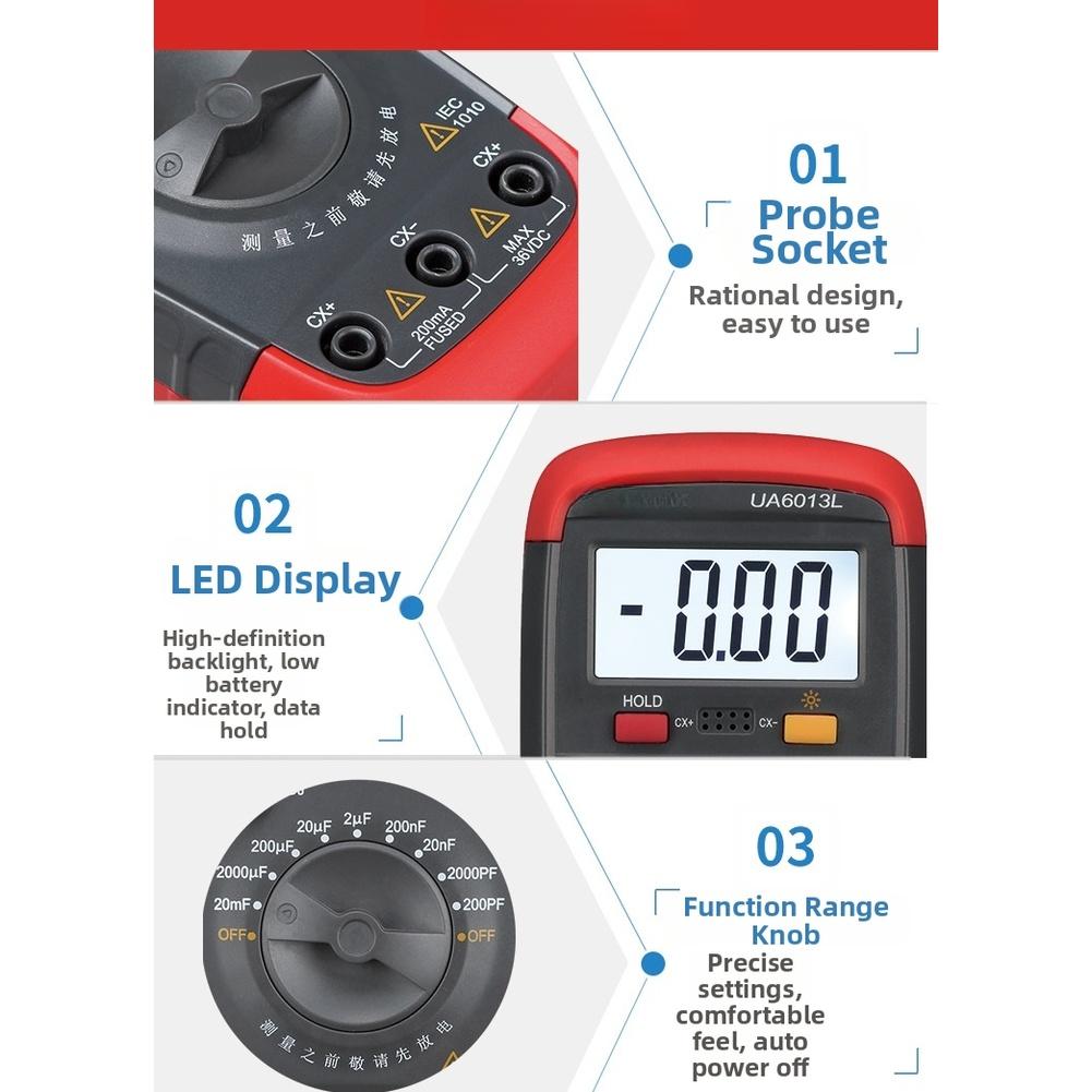 Field Inspections Capacitance Meter High Accuracy Capacitance Tester Backlit Display Manual Range Selection Ergonomic Grip China Mainland
Field Inspections Capacitance Meter High Accuracy Capacitance Tester Backlit Display Manual Range Selection Ergonomic Grip China Mainland