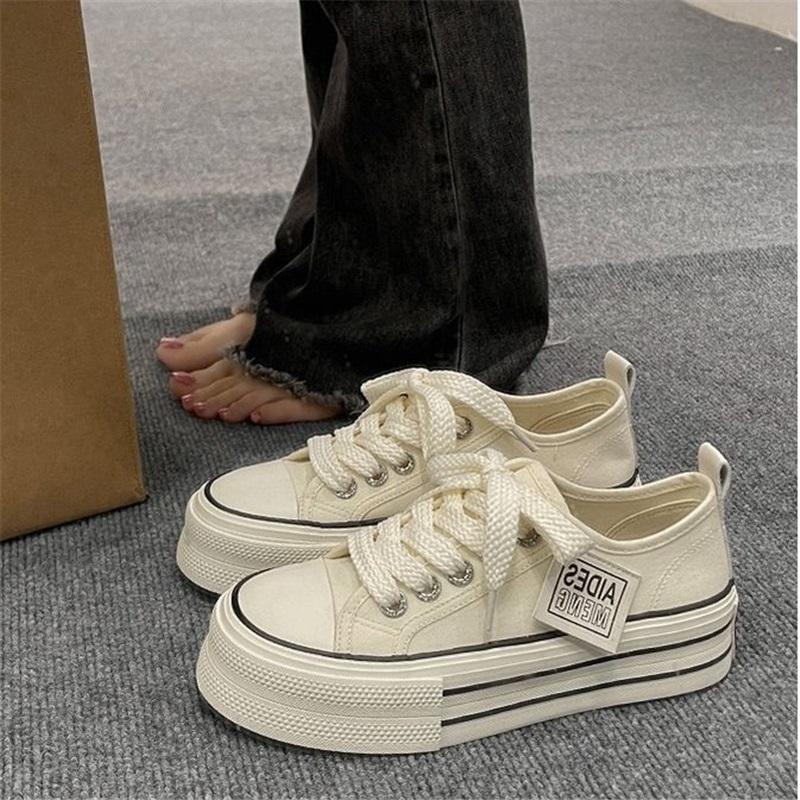 Women s Platform Canvas Sneakers Thick Sole Low Top Lace Up Shoes Casual Fashion Sneakers For All Seasons 40
Women s Platform Canvas Sneakers Thick Sole Low Top Lace Up Shoes Casual Fashion Sneakers For All Seasons 40