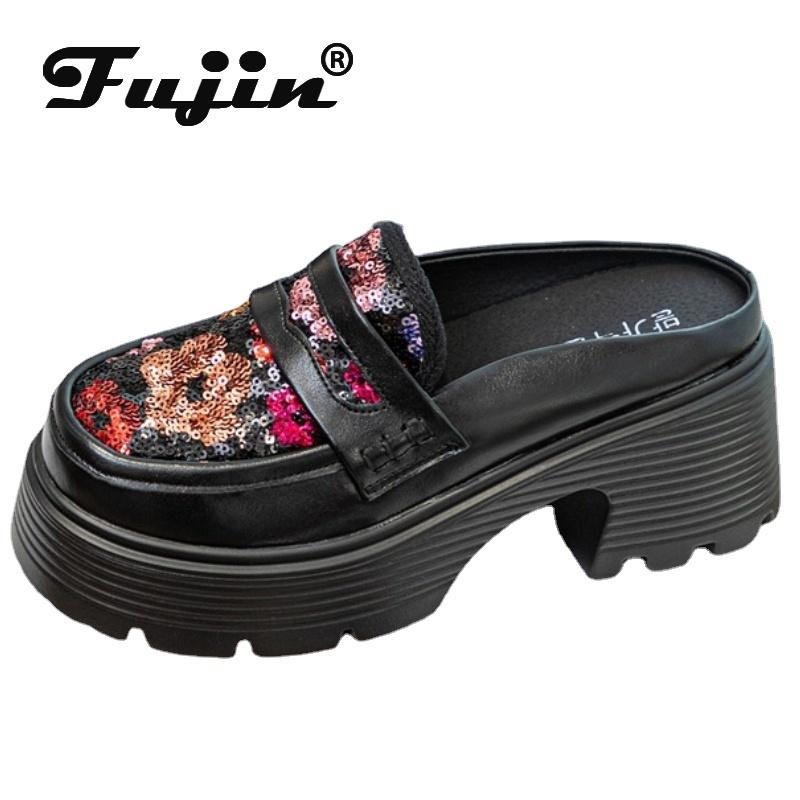 Fujin Сандалии на танкетке из натуральной кожи с воздушной сеткой, 7 см, блестящие массивные кроссовки-лодочки, летние тапочки, модная женская обувь в Риме 33 бежевый 
Fujin Сандалии на танкетке из натуральной кожи с воздушной сеткой, 7 см, блестящие массивные кроссовки-лодочки, летние тапочки, модная женская обувь в Риме 33 бежевый