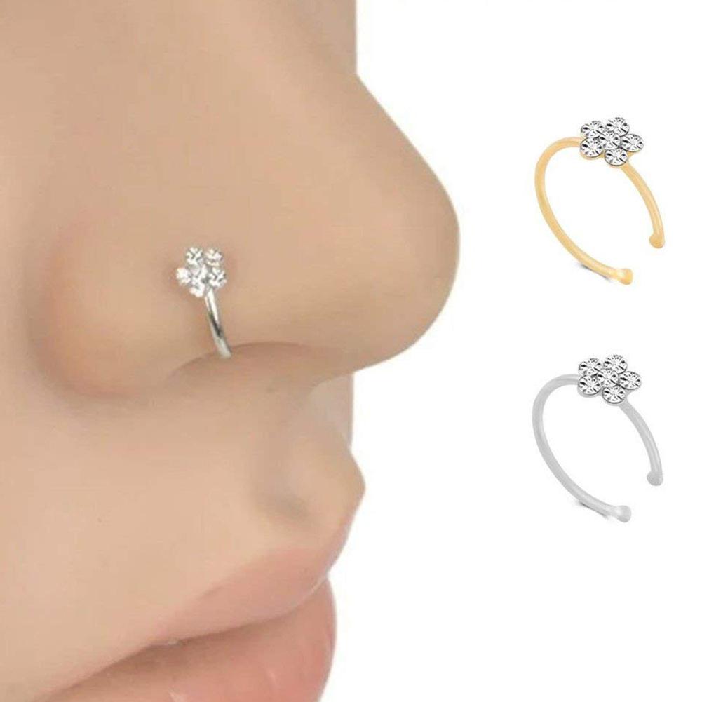Fashion Plum Blossom Rhinestones C-shaped Nose Rings Body Piercing Accessories серебряный/белый
Fashion Plum Blossom Rhinestones C-shaped Nose Rings Body Piercing Accessories серебряный/белый