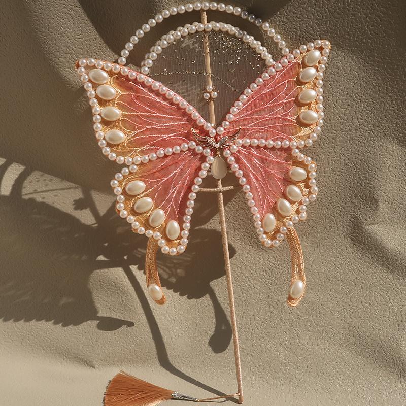 Wedding Bride Hand Fans Ancient Long Handle Circle Hanfu Fan Lolita Lace Butterfly Fan Props Desktop Ornaments Option 1
Wedding Bride Hand Fans Ancient Long Handle Circle Hanfu Fan Lolita Lace Butterfly Fan Props Desktop Ornaments Option 1