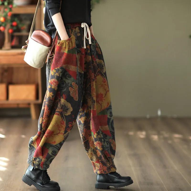 Зимние Утепленные Бархатом Утолщенные Ретро Национальный Стиль Принт Универсальные Облегающие Этнические Повседневные Брюки Брюки-Шаровары Женские M
Зимние Утепленные Бархатом Утолщенные Ретро Национальный Стиль Принт Универсальные Облегающие Этнические Повседневные Брюки Брюки-Шаровары Женские M