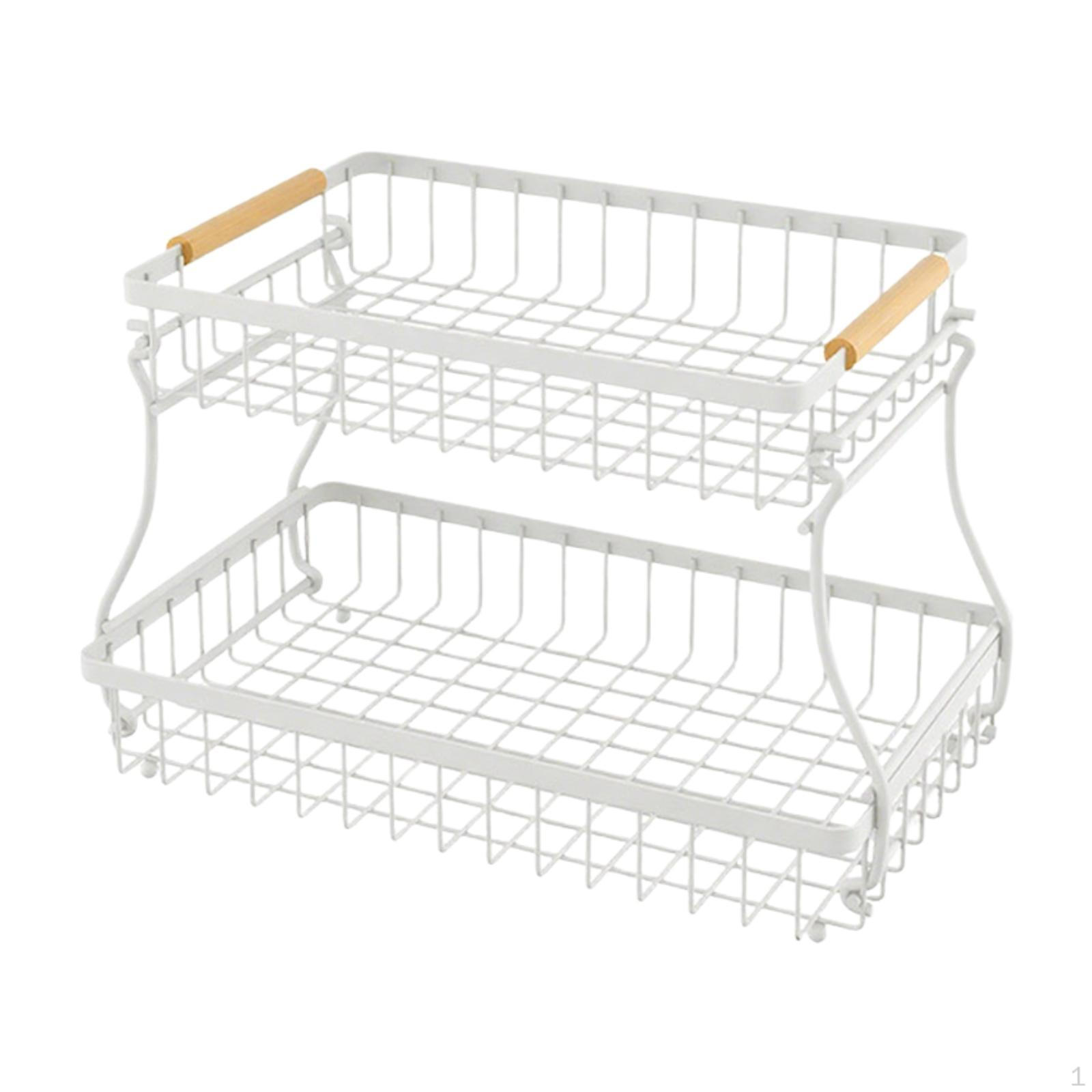 2 Layer Fruit Basket Vegetable Rack for Bread Snack Kitchen Countertop Organization Portable Space белый
2 Layer Fruit Basket Vegetable Rack for Bread Snack Kitchen Countertop Organization Portable Space белый