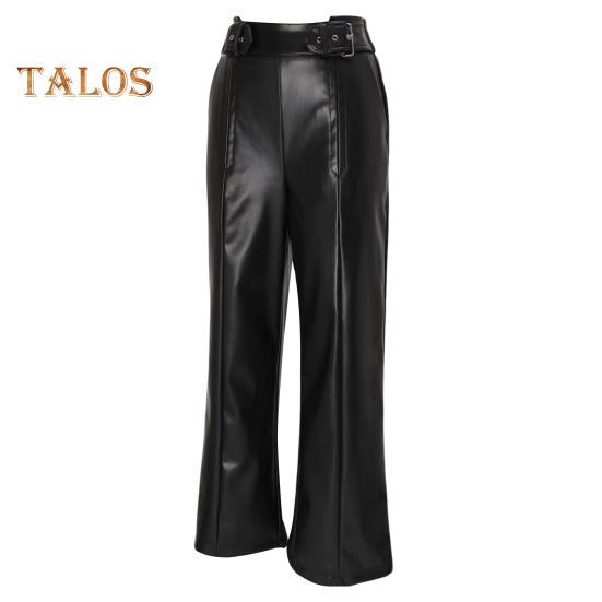 Женские расклешенные брюки, узкие, с высокой талией, свободными карманами, из искусственной кожи, с эластичной талией, с широкими штанинами, однотонные брюки для работы, отдыха, повседневной носки S чёрный
Женские расклешенные брюки, узкие, с высокой талией, свободными карманами, из искусственной кожи, с эластичной талией, с широкими штанинами, однотонные брюки для работы, отдыха, повседневной носки S чёрный