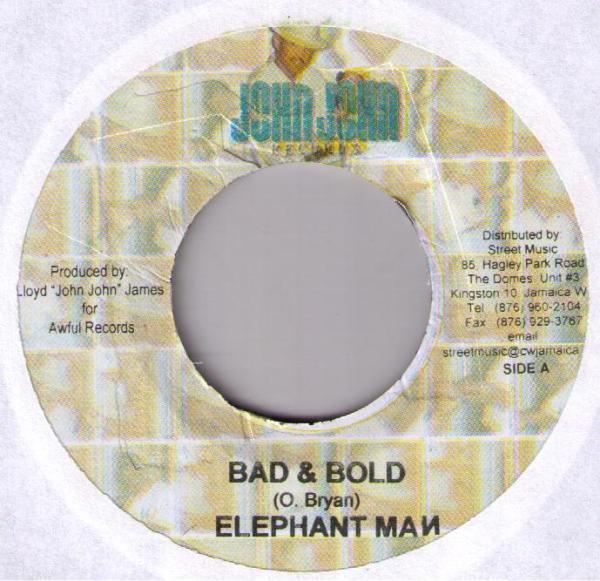 7inch Record ELEPHANT MAN - Bad & Bold NONE John John Recor Jamaica Reggae, Ska & Dub Used
7inch Record ELEPHANT MAN - Bad & Bold NONE John John Recor Jamaica Reggae, Ska & Dub Used