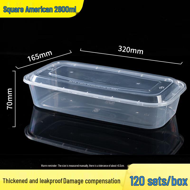 Disposable Rectangular PP Meal Box 2800ml
Disposable Rectangular PP Meal Box 2800ml