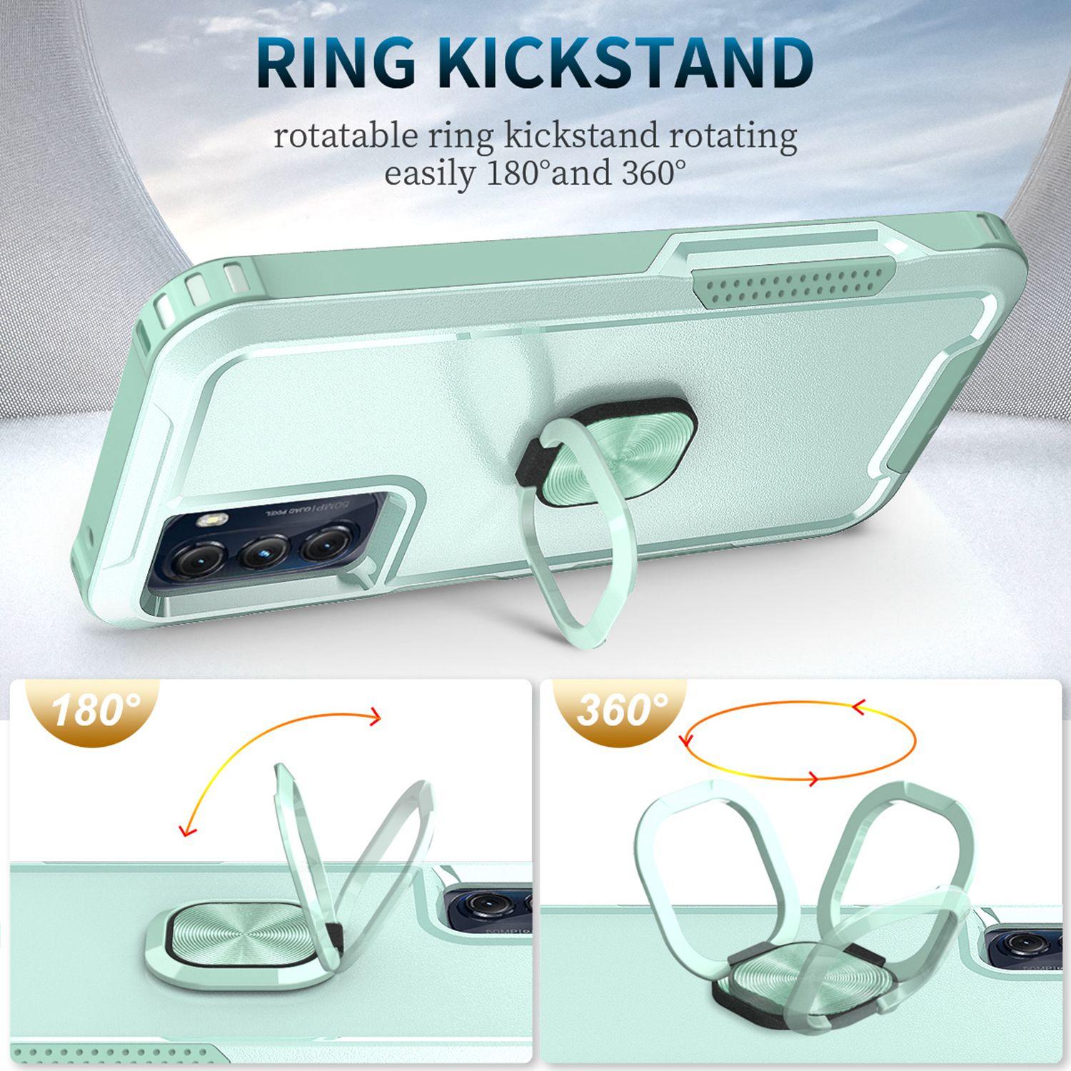 For Motorola Moto G 5G (2022) 3-in-1 PC+Silicone Anti-drop Phone Case Protective Back Cover with Rotatable Ring Kickstand Green
For Motorola Moto G 5G (2022) 3-in-1 PC+Silicone Anti-drop Phone Case Protective Back Cover with Rotatable Ring Kickstand Green