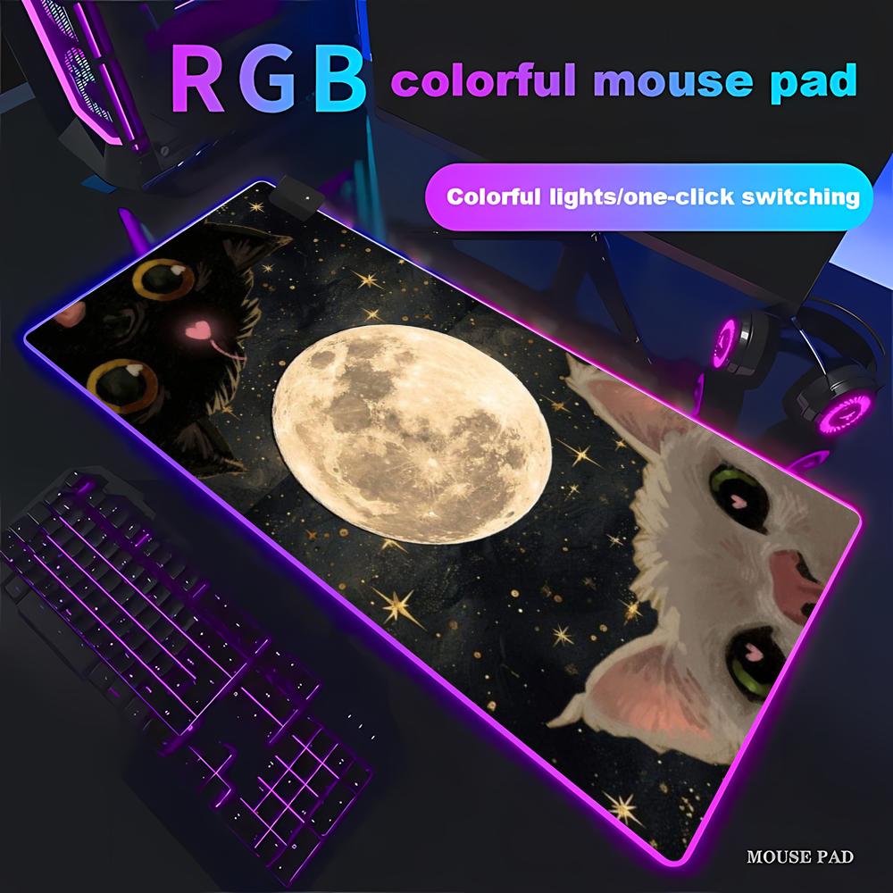 RGB Каваї Чорний Кіт Килимок для Миші, Дуже Великий Килимок для Миші зі Швами по Краях, Килимок для Клавіатури, Ідеально для Офісу та Ігор HYBXAXC RGB800x400x4mm
RGB Каваї Чорний Кіт Килимок для Миші, Дуже Великий Килимок для Миші зі Швами по Краях, Килимок для Клавіатури, Ідеально для Офісу та Ігор HYBXAXC RGB800x400x4mm