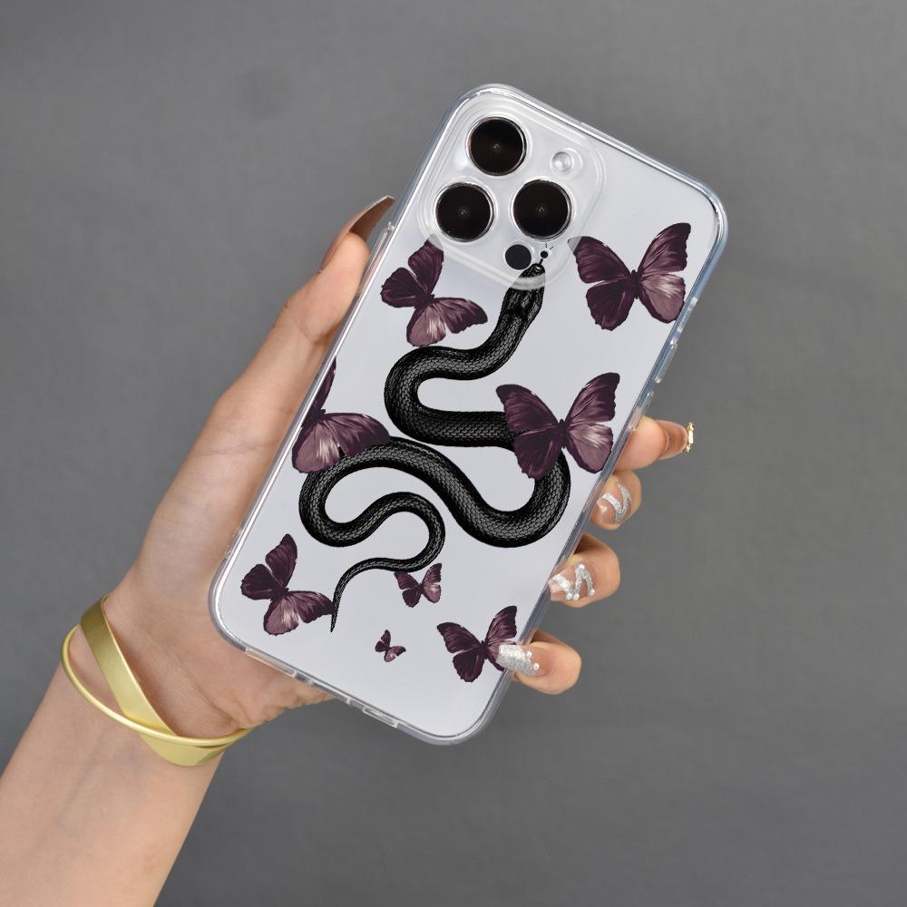 Защитный чехол для Apple iPhone 15 с рисунком змеи, цветка и бабочки, мягкая оболочка, универсальная линза, защита от падений. iPhone 14 Pro прозрачный
Защитный чехол для Apple iPhone 15 с рисунком змеи, цветка и бабочки, мягкая оболочка, универсальная линза, защита от падений. iPhone 14 Pro прозрачный