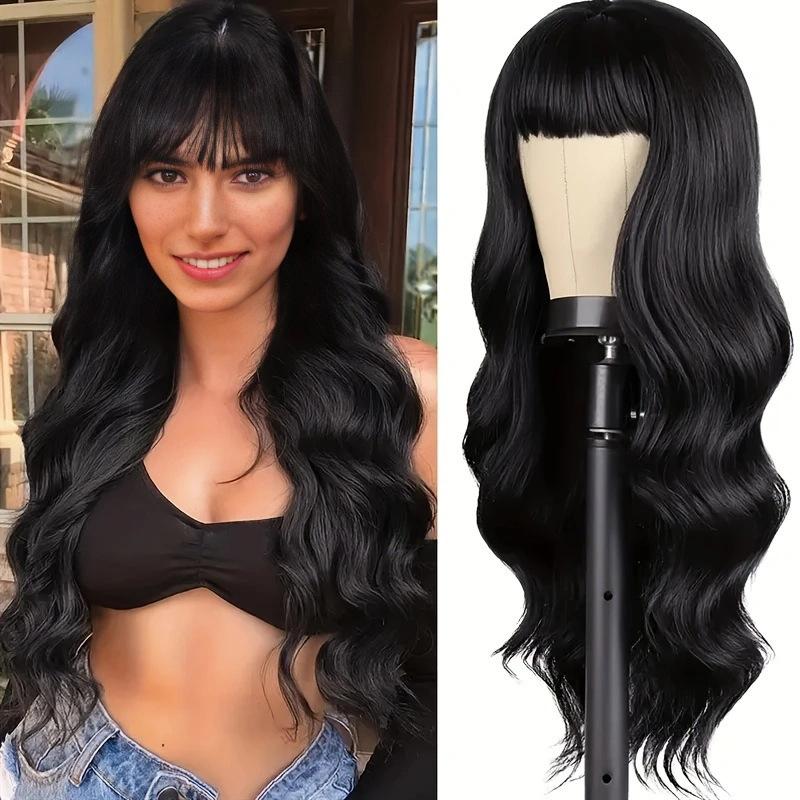 Wig Women Qi Bangs Long Curly Hair Big Wave Wig Full Head Hairstyle Fluffy Long Curly Hair Full Head Cover чёрный
Wig Women Qi Bangs Long Curly Hair Big Wave Wig Full Head Hairstyle Fluffy Long Curly Hair Full Head Cover чёрный
