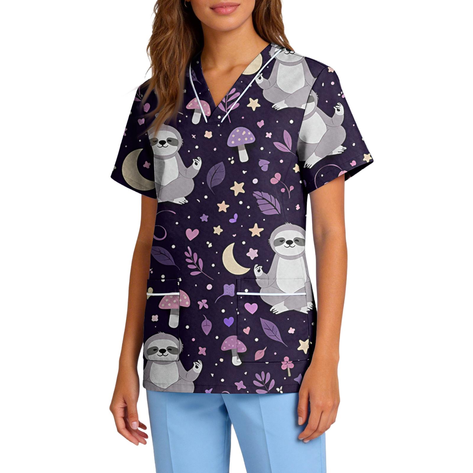 Women’s Stretch Quick Dry V Neck Short Sleeve Animal Print Scrub Top with Pockets for Healthcare Work Uniform S
Women’s Stretch Quick Dry V Neck Short Sleeve Animal Print Scrub Top with Pockets for Healthcare Work Uniform S
