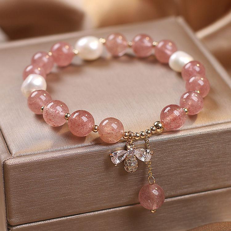 Natural crystal agate bracelet for women delicate little Bee pendant bracelet for women jewelry gift
Natural crystal agate bracelet for women delicate little Bee pendant bracelet for women jewelry gift