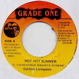 7inch Record CARLTON LIVINGSTON Hot Hot Summer NONE Jamaica Reggae Ska Dub Used
7inch Record CARLTON LIVINGSTON Hot Hot Summer NONE Jamaica Reggae Ska Dub Used