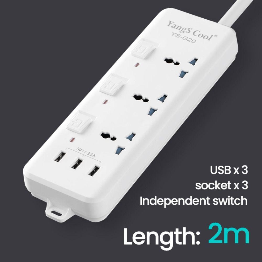 2m Extension Cord Extended Usb Socket USB Ports Power Board Surge Protector Multi-function US-Style A
2m Extension Cord Extended Usb Socket USB Ports Power Board Surge Protector Multi-function US-Style A