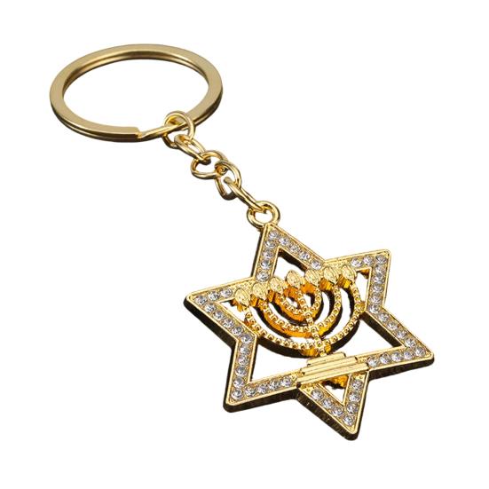 Keychain Pendant Sparkling Rhinestones Hexagram Shape Zinc Alloy Key Holder with Chain Buckle Design Backpack Accessory золотистый
Keychain Pendant Sparkling Rhinestones Hexagram Shape Zinc Alloy Key Holder with Chain Buckle Design Backpack Accessory золотистый