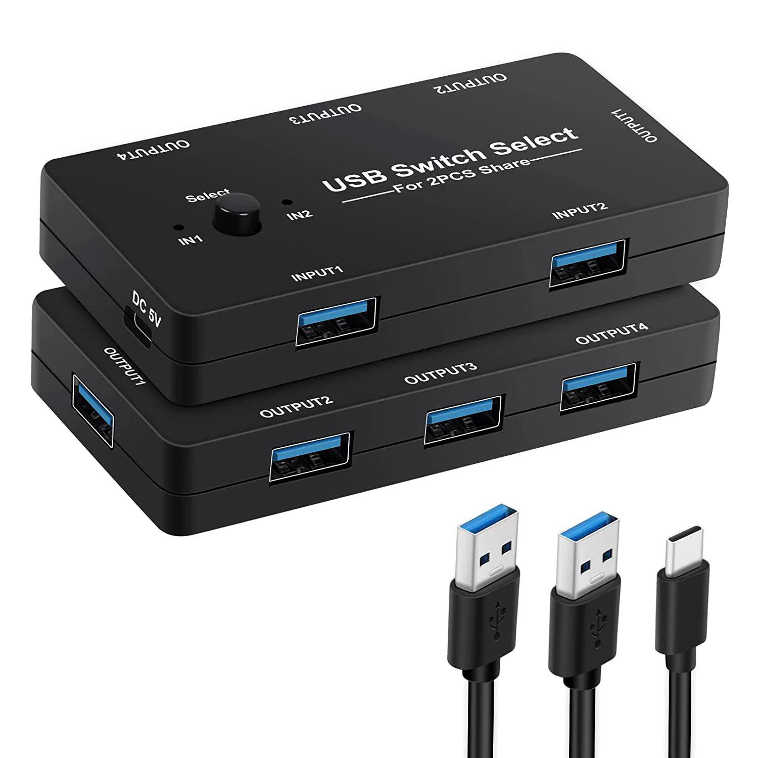 4 In 1 USB Switch Hub 2 Input 4 Output KVM Splitter USB Shared Switcher for PC/Game Console As Shown A
4 In 1 USB Switch Hub 2 Input 4 Output KVM Splitter USB Shared Switcher for PC/Game Console As Shown A