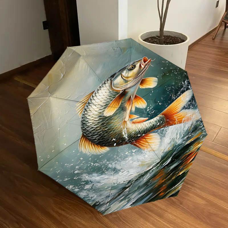 Jumping Carp: Automatic Opening/Closing Umbrella with Portable Folding Design, 8 Bone Iron Frame Outdoor Umbrella Perfect Gift for Fans, Tra
Jumping Carp: Automatic Opening/Closing Umbrella with Portable Folding Design, 8 Bone Iron Frame Outdoor Umbrella Perfect Gift for Fans, Tra