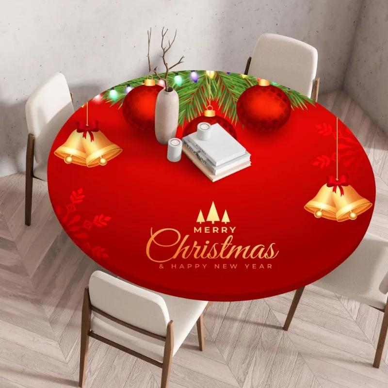Waterproof and Wash Free Tablecloth Christmas Round Table Cloth Santa Claus Printed Elastic Table Cover for Kitchen Diameter-60cm
Waterproof and Wash Free Tablecloth Christmas Round Table Cloth Santa Claus Printed Elastic Table Cover for Kitchen Diameter-60cm
